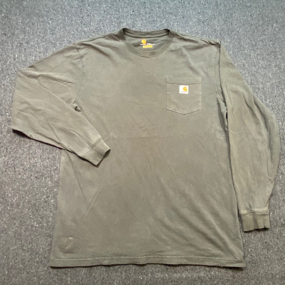Carhartt Pocket Shirt Sz L Tall Mens Workwear Grunge Original Fit Long Sleeve